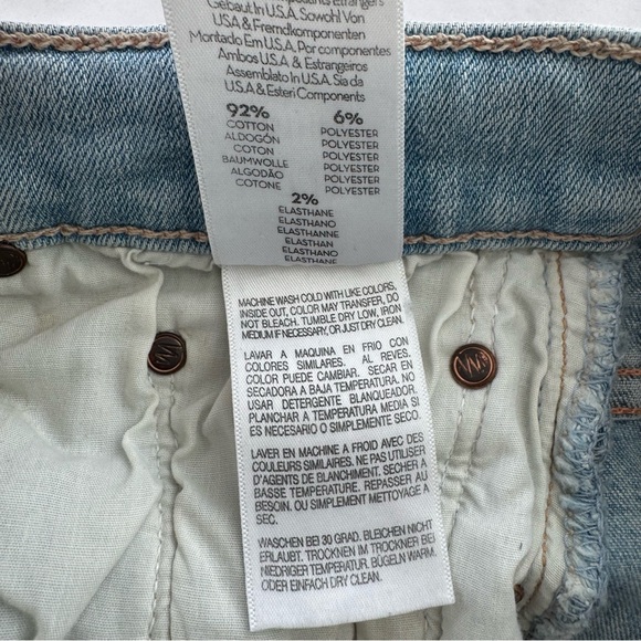 Mother High Waisted Rider Ankle Fray in Island Afterhours Raw Hem Light Wash - Picture 14 of 16